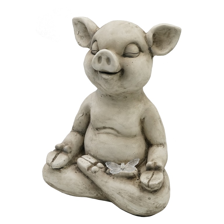 mediterend Zen-varkensstandbeeld