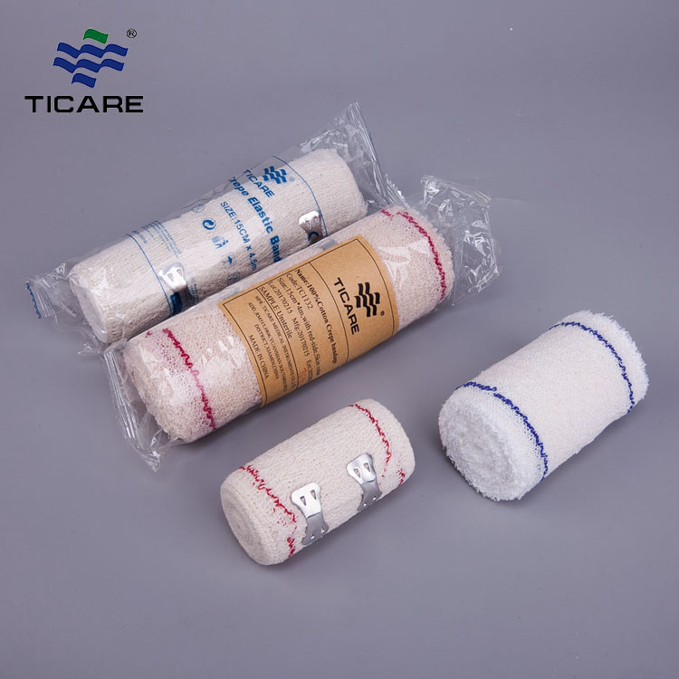 Medical Nature Color Crepe Elastic Bandage With Clip 