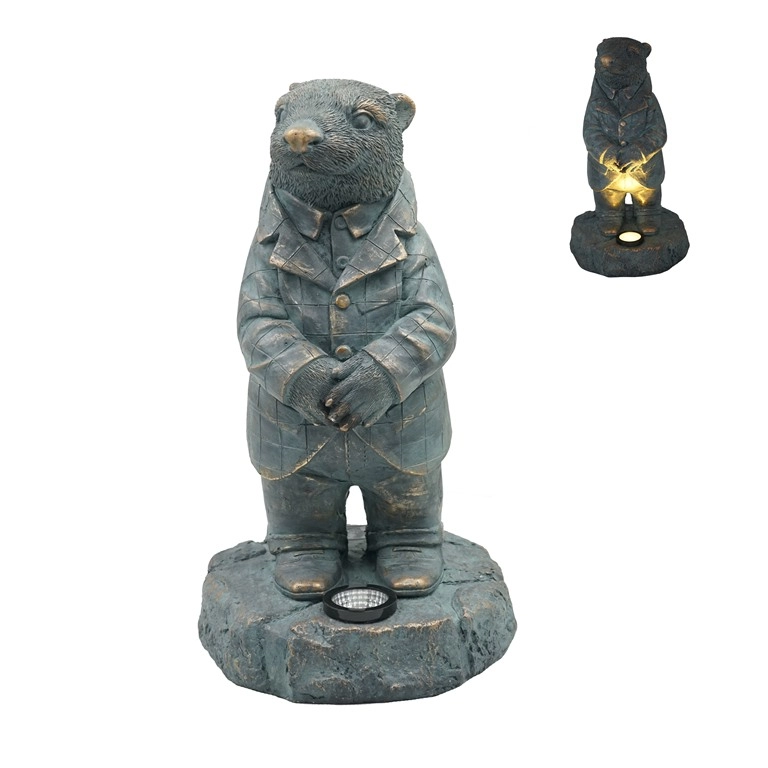 MGO Bronze Otter Zonnetuinbeeldje