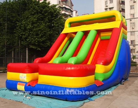 18 'High Double Lane Adrenaline opblaasbaar spel met glijbaan voor kinderen van Sino Inflatables