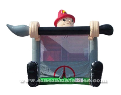 Pop commerciële brandweerman opblaasbare combo te koop van Sino springkussens