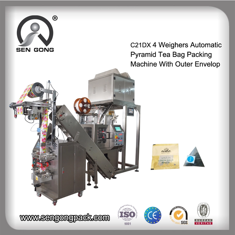 C21DX update piramide automatische theezakjesmachine, weeg- en vulverpakkingsmachine