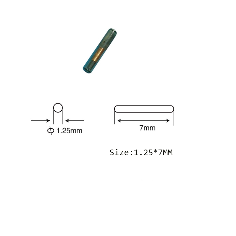 7x1,25MM 134,2KHz EM4305 RFID-microchiptags van dierlijk glas