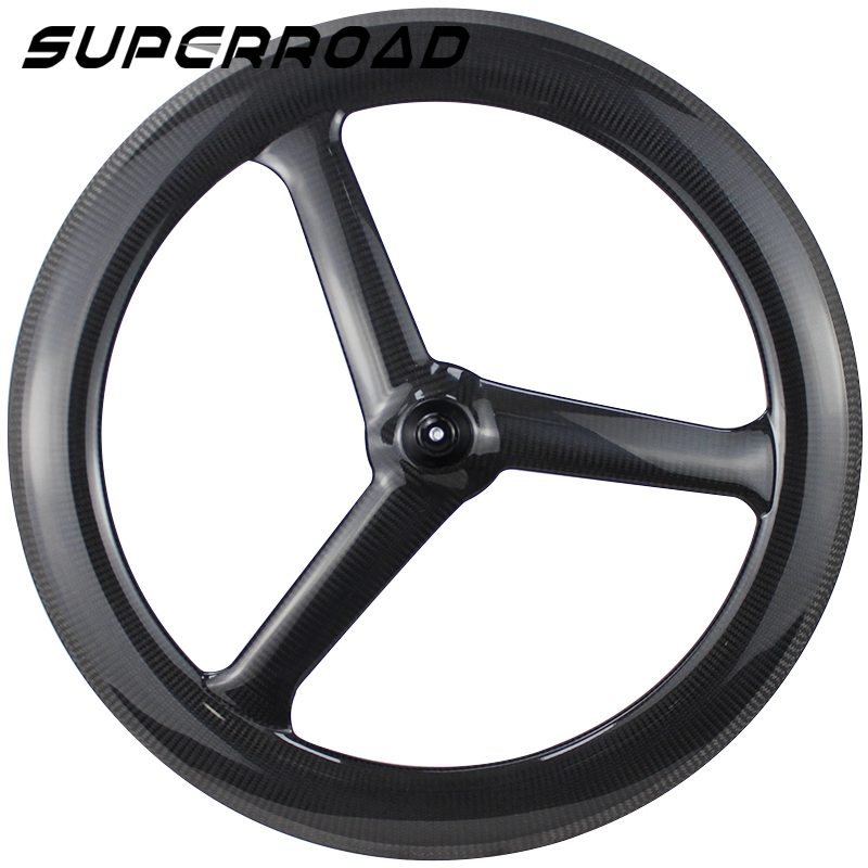 Superroad 3 driespaaks carbon tubular track tubeless fixiewielen