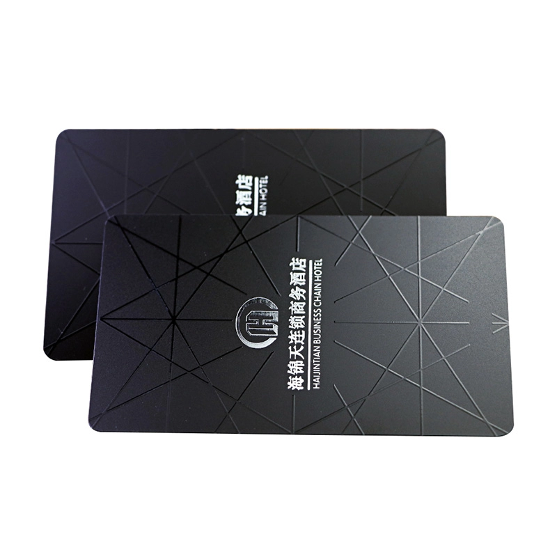 Zwarte PVC 13,56 MHz RFID S50 hotelsleutelkaarten met UV-vlek