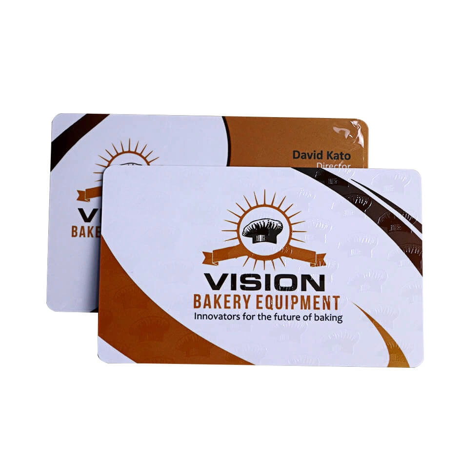 Kunststof PVC-bedrijfsnaamkaartjes met UV-vlek