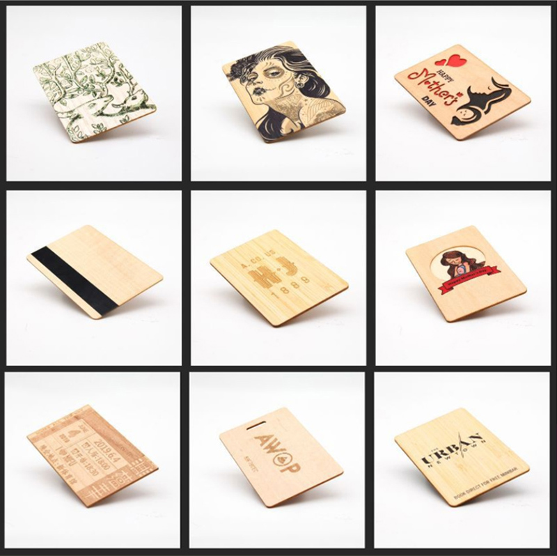 Milieuvriendelijke, op maat gemaakte houten RFID-kaartafdrukken