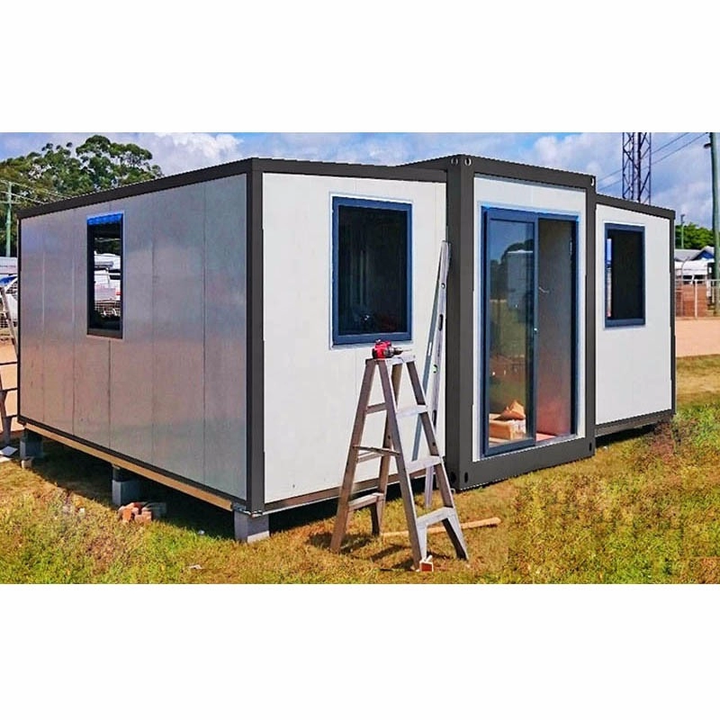 Modulair uitbreidbare container prefabhuizen met 2 slaapkamers