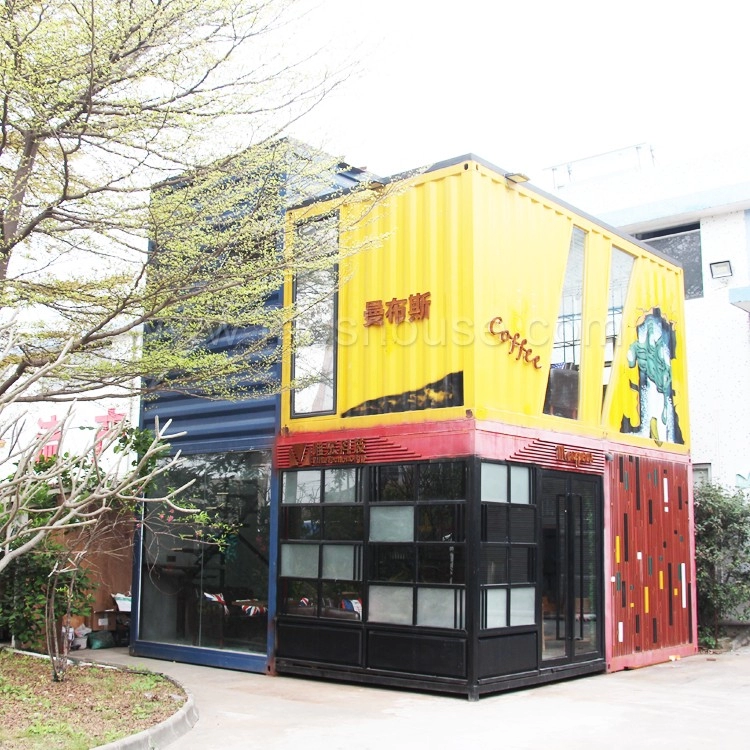 Verzending Container House Design Luxe geprefabriceerde containerwinkel Coffee Shop Living House