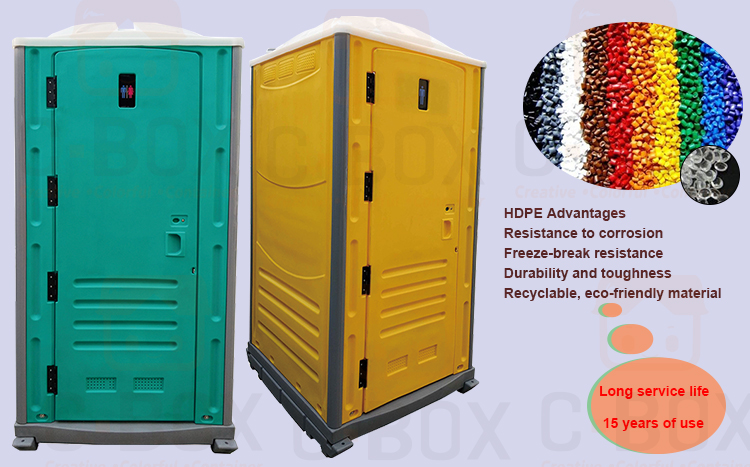HDPE kunststof mobiel draagbaar toilet
