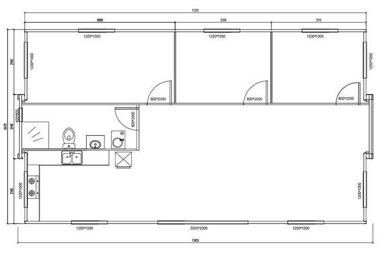 Eenvoudig te monteren uitbreidbaar stacaravan opvouwbaar containerhuis