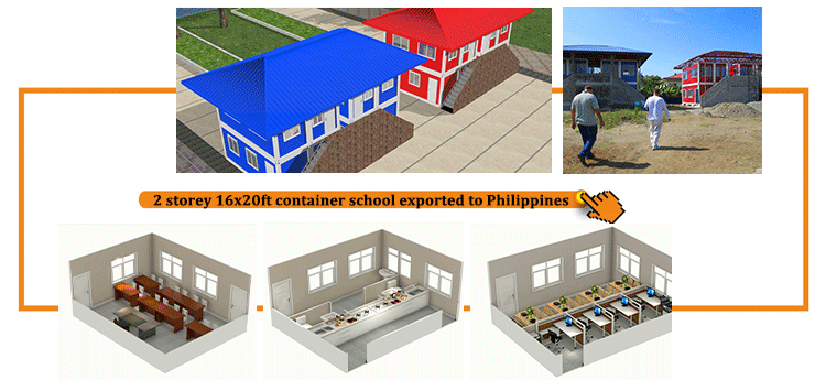 Geprefabriceerde containerslaapzaal met 3 verdiepingen