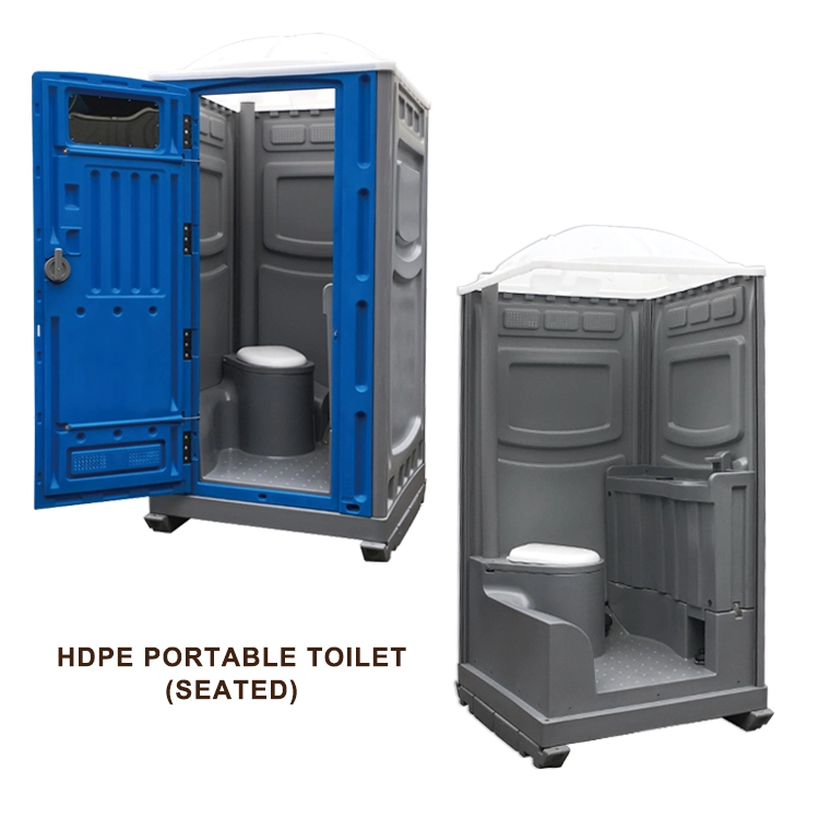 Chinese beweegbare camping buitentoilet Openbare tijdelijke plastic draagbare toiletten Cabine