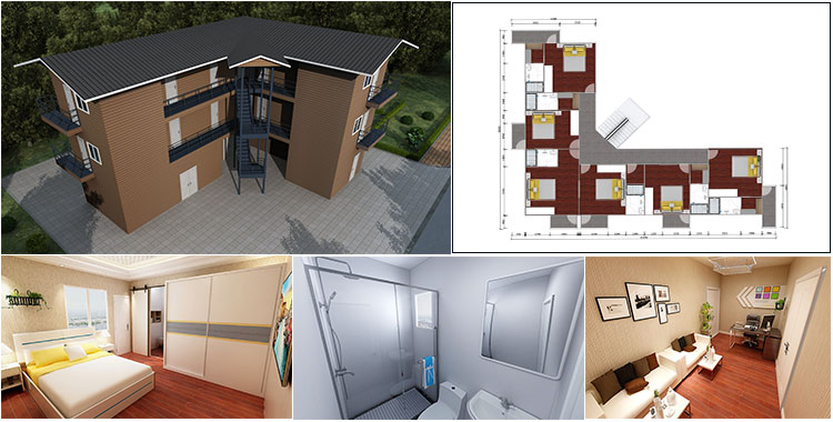 Geprefabriceerd huis voor woonhuis