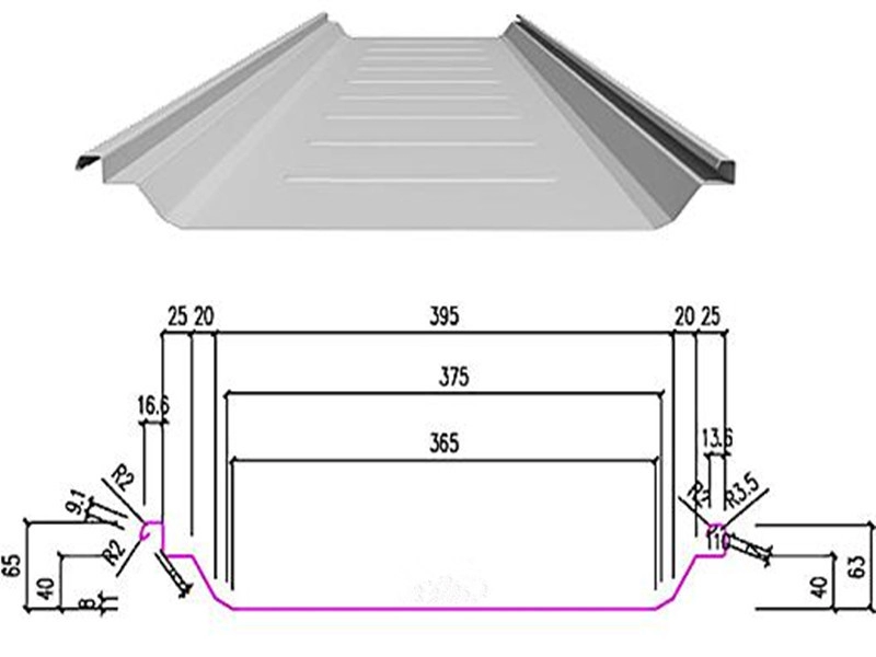 Golfplaten dakplaten voor geprefabriceerd metalen paneelsysteem