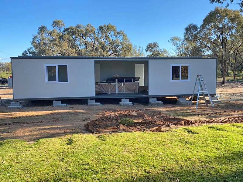 40ft modern uitbreidbaar containerhuis, luxe prefab huis