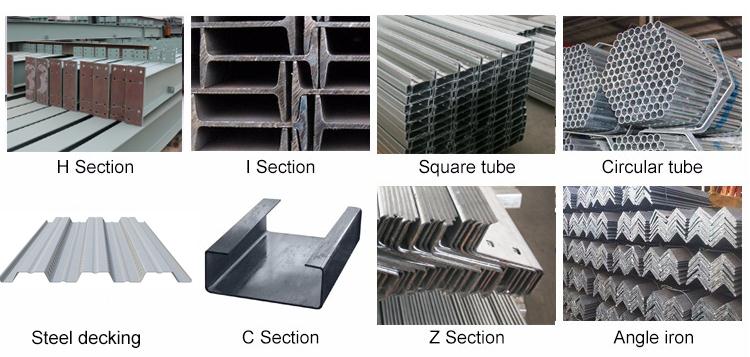 Lichtmetalen frame bouwen prefab gelaste stalen materiaalstructuur workshop