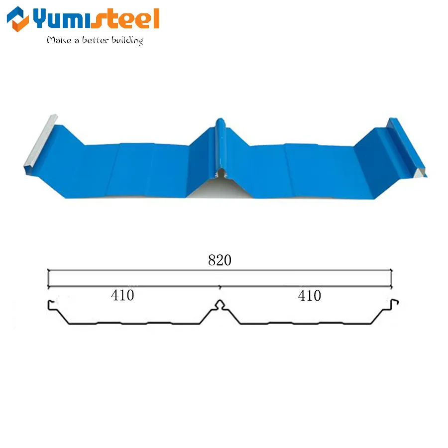 YX56-410-820 Gegalvaniseerde dakbedekking Metaalkleur staalplaat