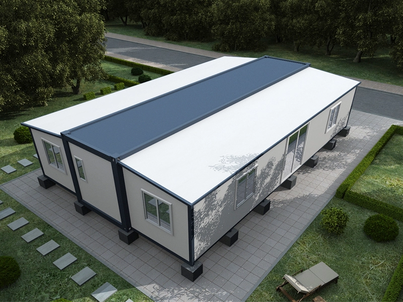 Prefab modern uitbreidbaar containerhuis met drie slaapkamers