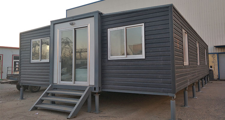 Prefab modern uitbreidbaar containerhuis met drie slaapkamers