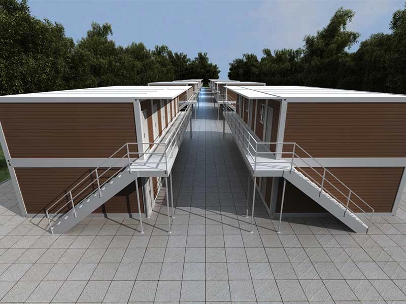 Modern prefab slaapzaalgebouw voor containers