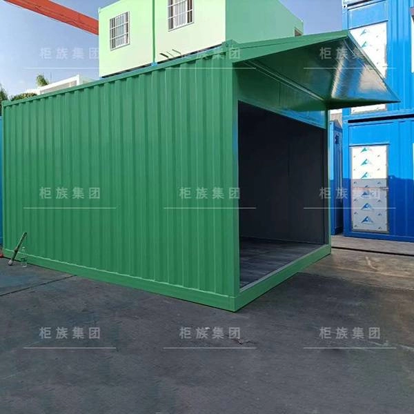 In de fabriek gerenoveerde containerwinkels gemaakt in China met gegalvaniseerd materiaal