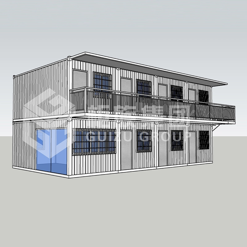 Goedkope prefabwoning met twee verdiepingen en container van goede kwaliteit