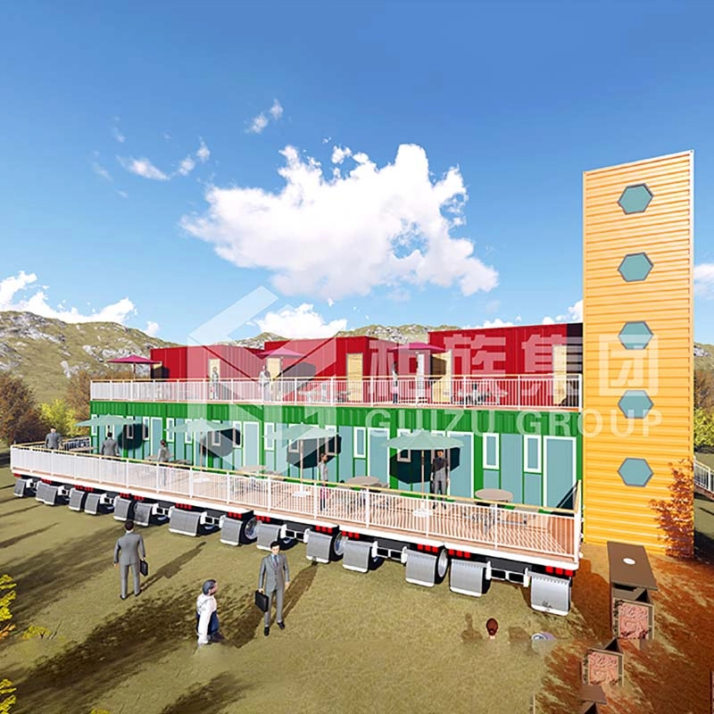 China geprefabriceerd beweegbaar stijlvol containerhotel aan zee