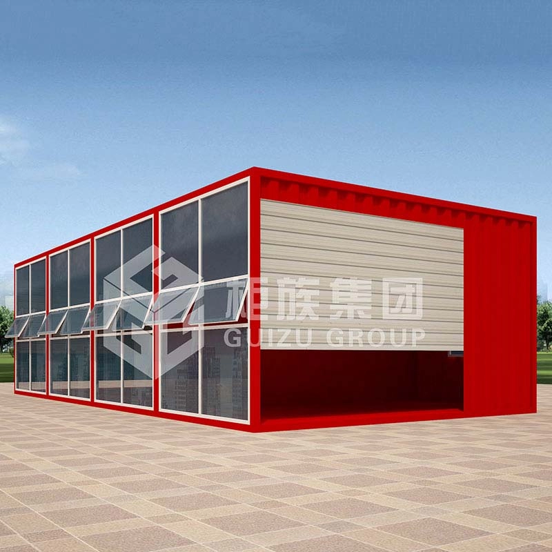 ODM China Fabriek aangepast geprefabriceerd mobiel verzendcontainerhuis voor kantoor met openslaande deuren