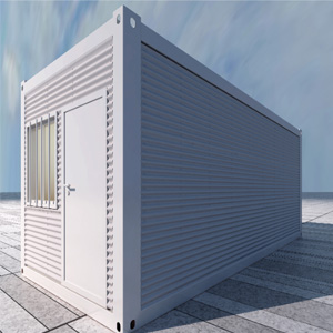 Containerhuis met golfplaten