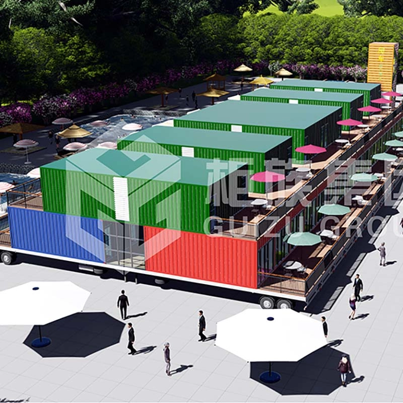 China Shipping Containerhotel voor vakantieresort met complete faciliteiten