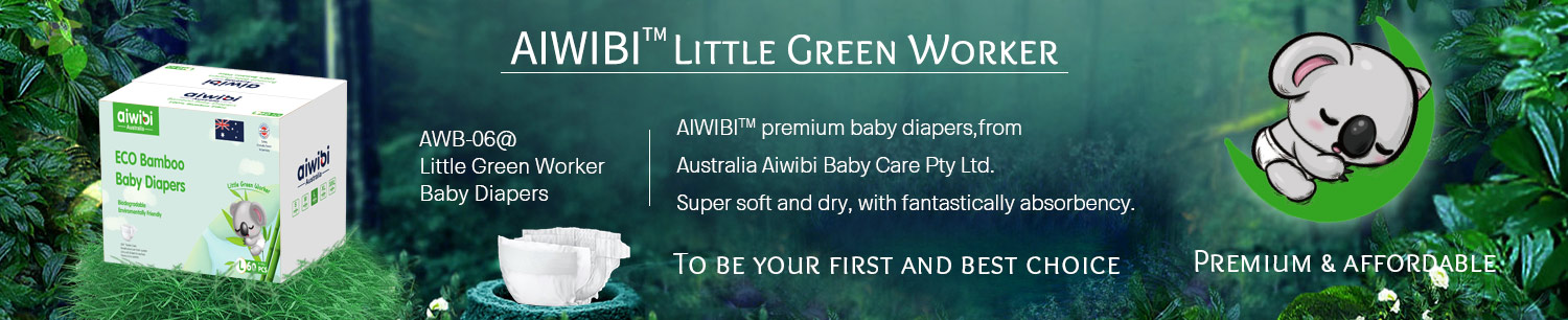 Aiwibi Premium bamboe babyluiers met 100% biologisch afbreekbare bamboestof