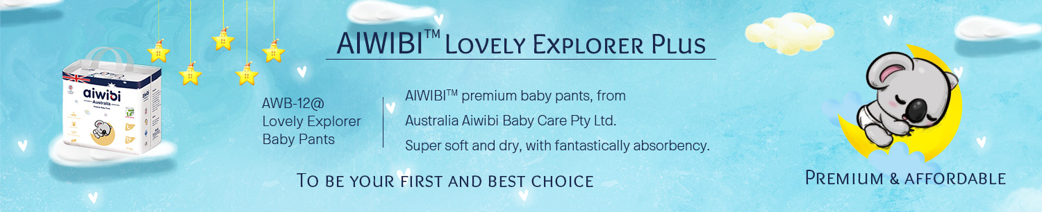 Wegwerp AIWIBI Q Shape Premium babybroekje met hoog absorptievermogen