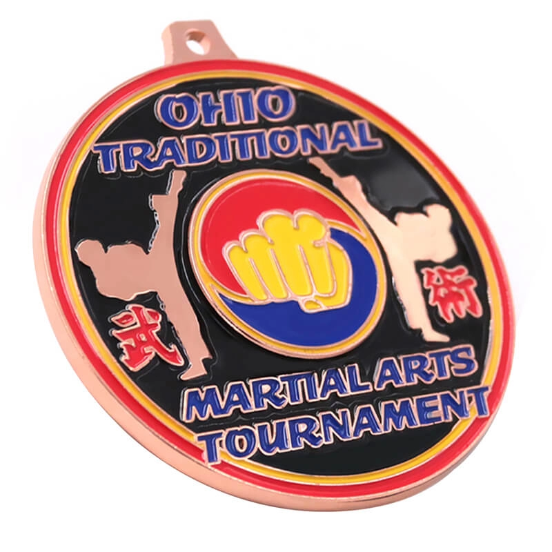 Martial arts competitie medaille op maat fabriek