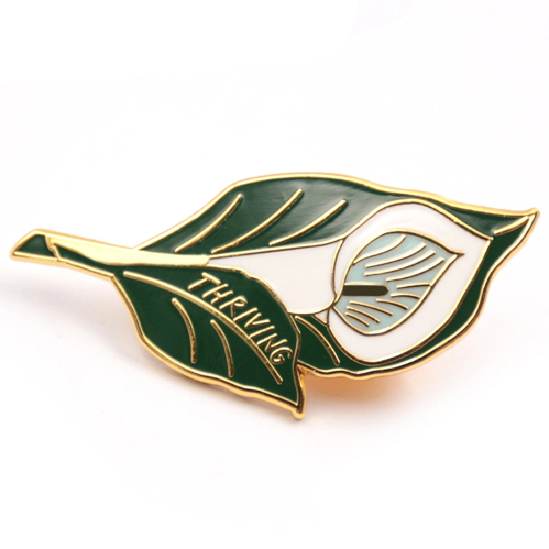Leaf harde emaille pin badge leverancier
