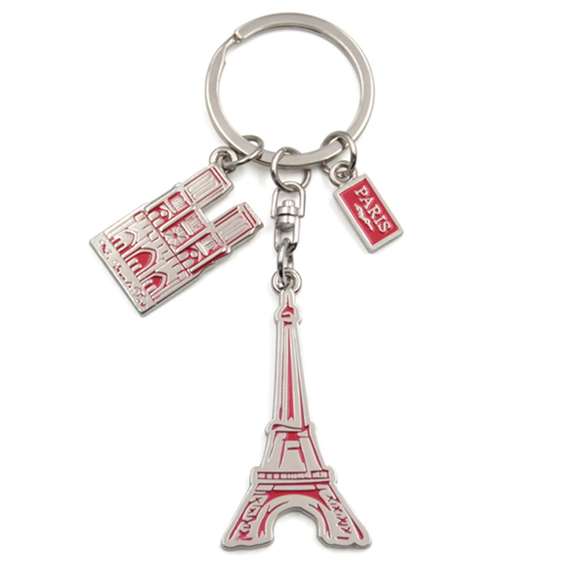 Parijs Eiffeltoren metalen sleutelhanger op maat leverancier