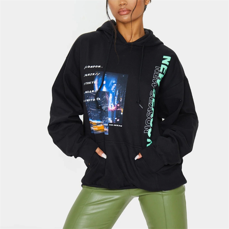 Streetstyle katoenen unisex print hoodies